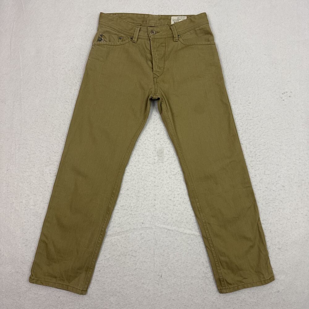 Diesel Darron Jeans Mens 30 Brown Slim Tapered Cropped Hemmed Denim